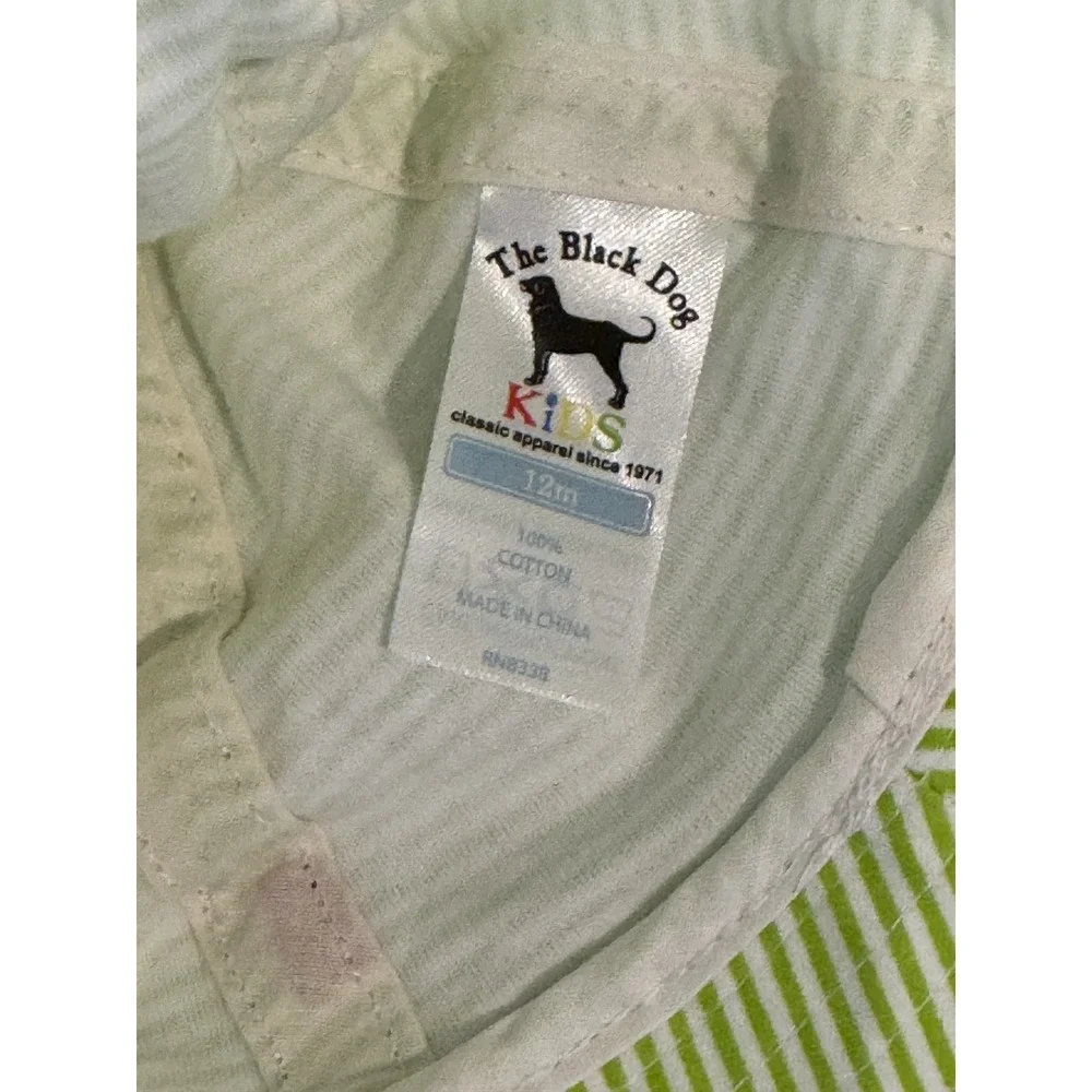 The Black Dog Hat Cap Strap‎ Back Kids 12m Sun Protection Striped Youth Toddler